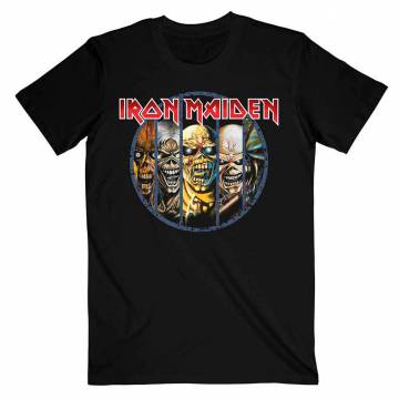 【予約商品】IRON MAIDEN バンドTシャツ ユニセックス: Eddie Evolution - BLACK