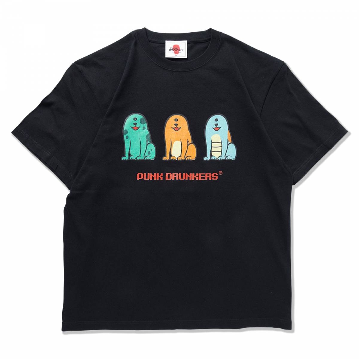 【予約商品】PUNK DRUNKERS (パンクドランカーズ)【予約・6月入荷】御三犬TEE - BLACK
