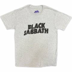 【予約商品】BLACK SABBATH バンドTシャツ ユニセックス: Black Wavy Logo (Grey)