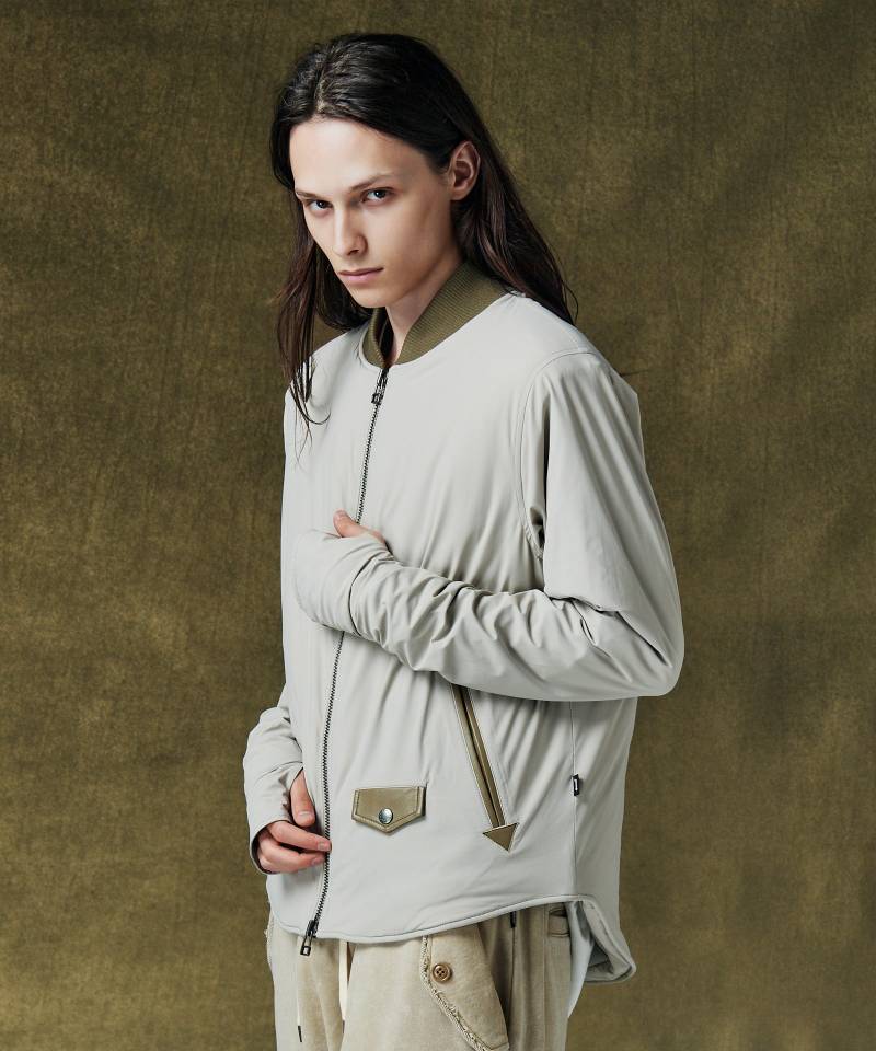 【予約商品】glamb(グラム) Round Hem Bomber Jacket / ラウンドヘムボマージャケット - Ivory
