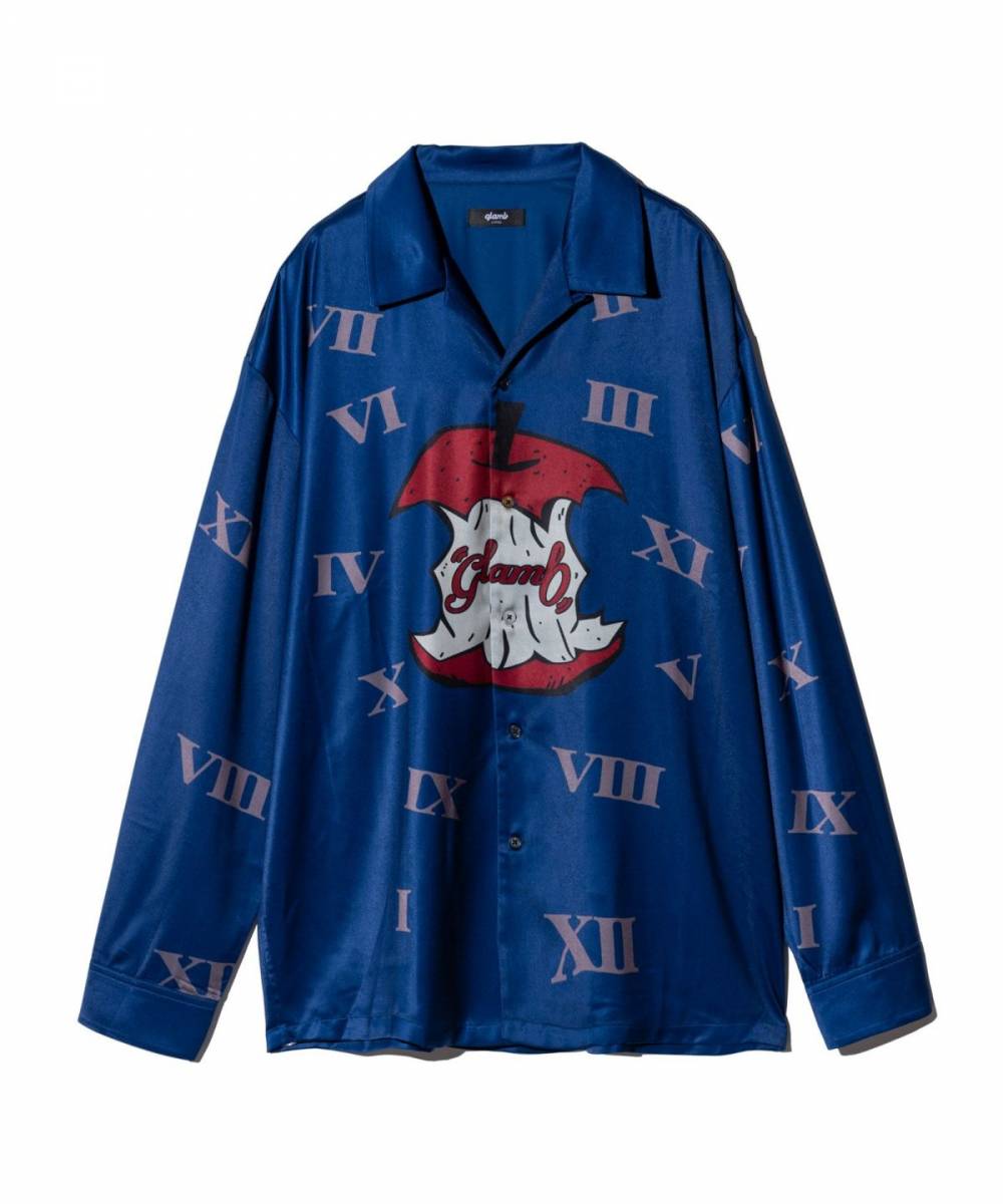 【予約商品】glamb(グラム)GB0125/SH04 : Eaten Apple Shirt / イートゥンアップルシャツ - Navy