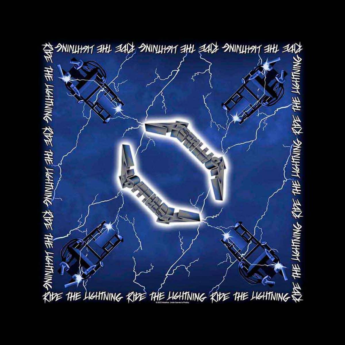 【予約商品】METALLICA Unisex Bandana: Ride The Lightning (Black) - BLACK