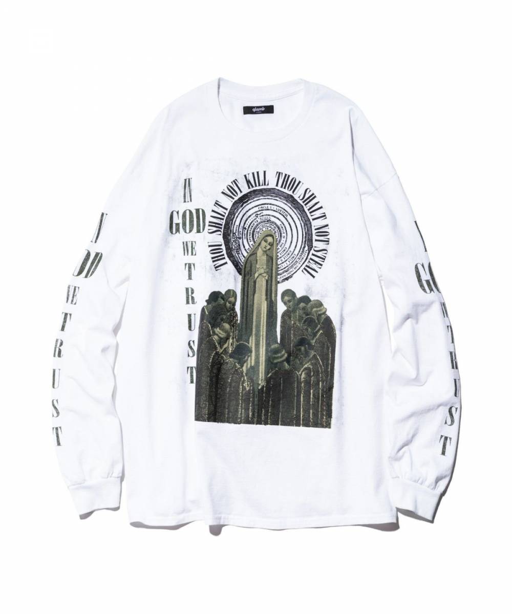 glamb (グラム) Belivers Long Sleeve T - White / ロック glamb (グラム) Belivers Long Sleeve T - White / ロック