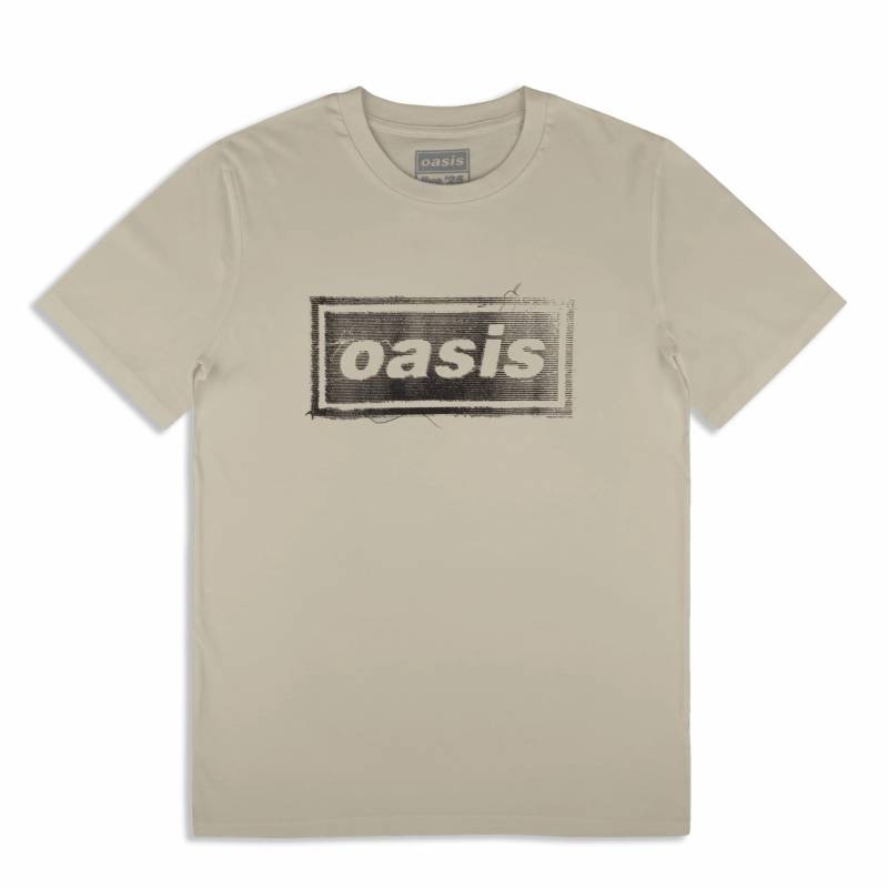 【予約商品】OASIS バンドTシャツ ユニセックス: Thread Logo (Stone Grey) (Ex-Tour)