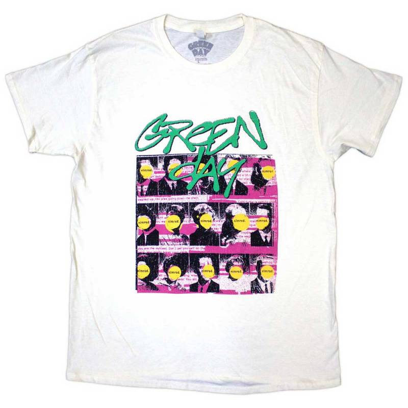 【予約商品】GREEN DAY バンドTシャツ ユニセックス: Nimrod Mugshots (Natural)