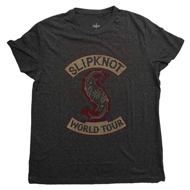 【予約商品】SLIPKNOT Unisex Vintage バンドTシャツ: Patched-Up (Brindle) - BRINDLE