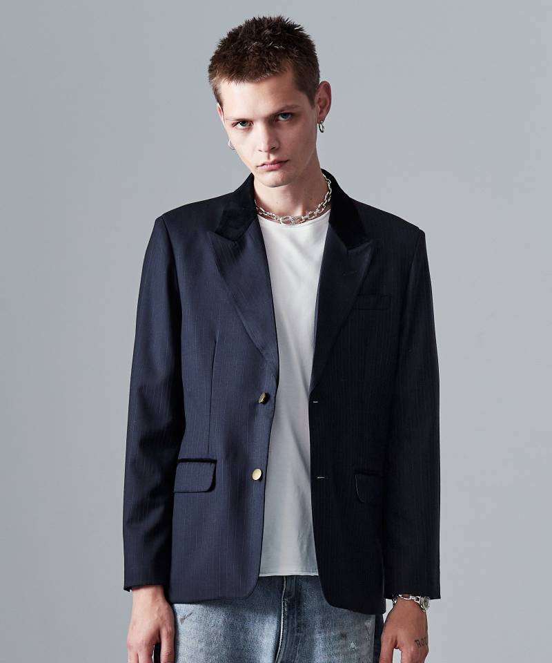 【予約商品】glamb(グラム)Blue Noise Tailored Jacket / ブルーノイズテーラードジャケット - Indigo