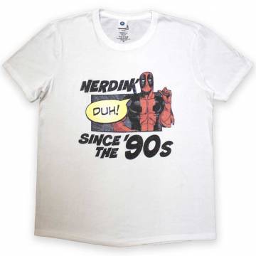 【予約商品】MARVEL COMICS ユニセックスTシャツ: Deadpool Nerdin' Since The '90s
