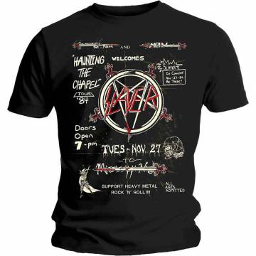 【予約商品】SLAYER ユニセックスTシャツ: Haunting 84 Flier