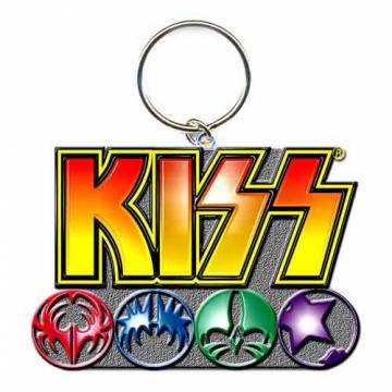 【予約商品】KISS Keychain: Logo & Icons (Enamel In-fill)