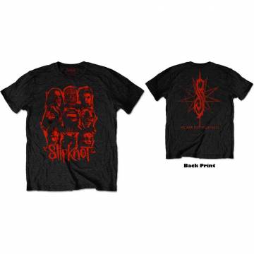 【予約商品】SLIPKNOT バンドTシャツ ユニセックス: WANYK Red Patch (Black) (Back Print) - BLACK
