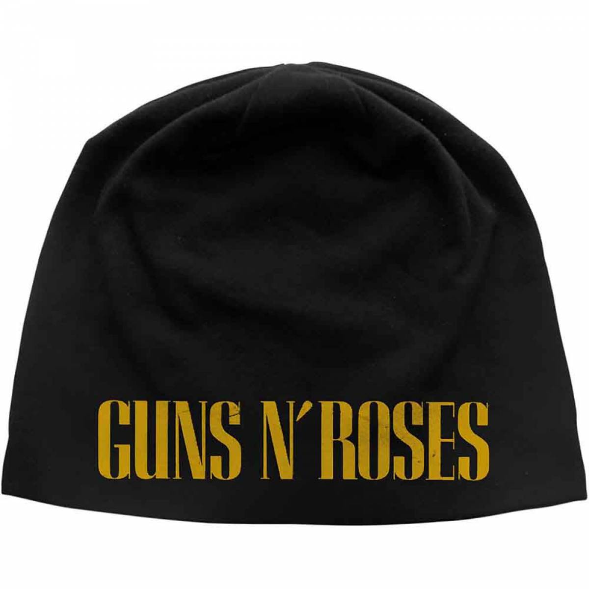 【予約商品】GUNS N' ROSES Unisex Beanie Hat: Logo JD Print (Black) - BLACK
