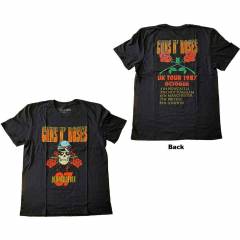 【予約商品】GUNS N' ROSES バンドTシャツ ユニセックス: UK Tour '87 (Black) (Back Print)