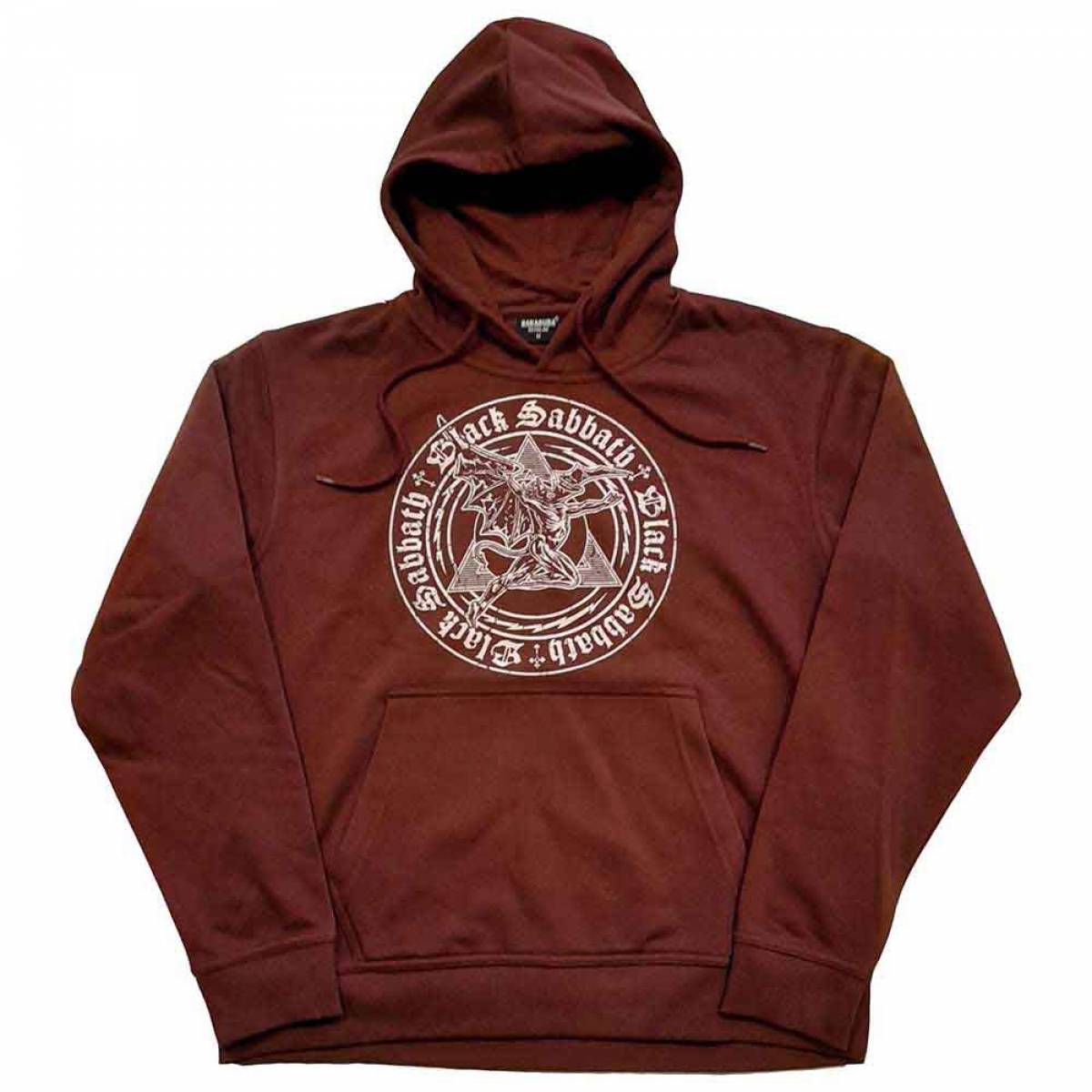 【予約商品】BLACK SABBATH Unisex Pullover Hoodie: Henry Pyramid Emblem - BROWN