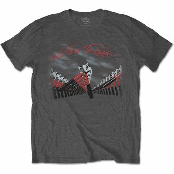 【予約商品】PINK FLOYD バンドTシャツ ユニセックス: The Wall Marching Hammers (Charcoal Grey) - CHARCOAL GREY