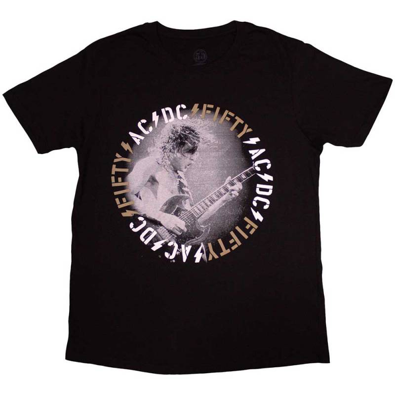 【予約商品】AC/DC バンドTシャツ ユニセックス: Angus Live (Black) - BLACK