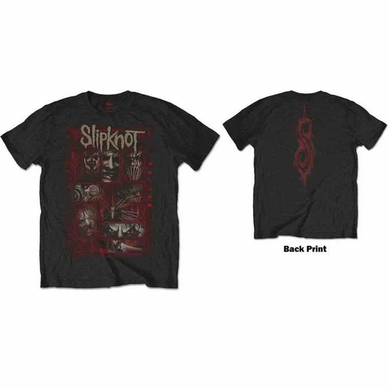 【予約商品】SLIPKNOT バンドTシャツ ユニセックス: Sketch Boxes (Black) (Back Print)