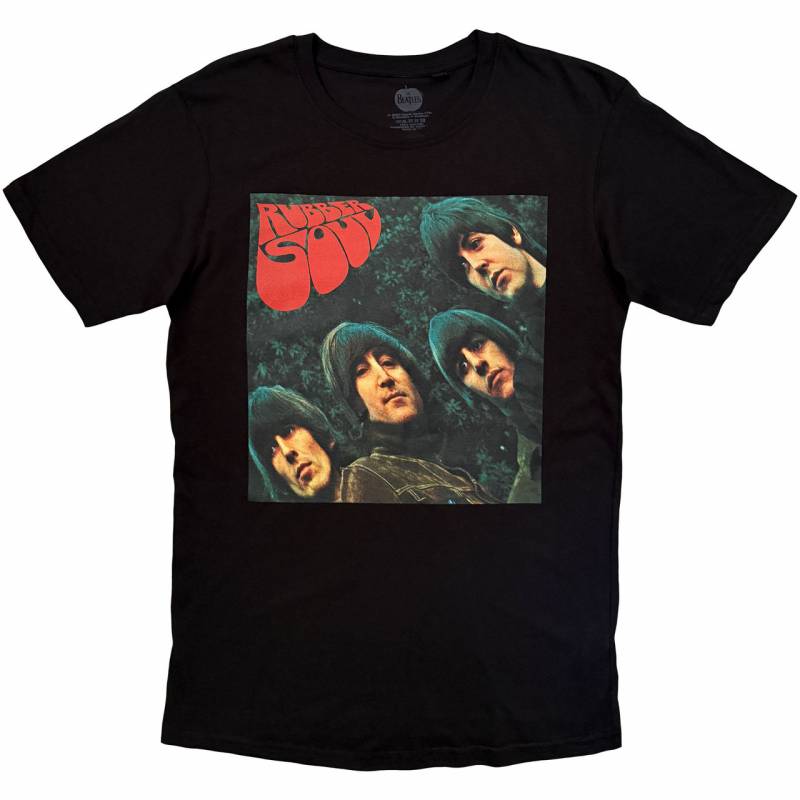 【予約商品】THE BEATLES バンドTシャツ ユニセックス: Rubber Soul Album Cover (Black)