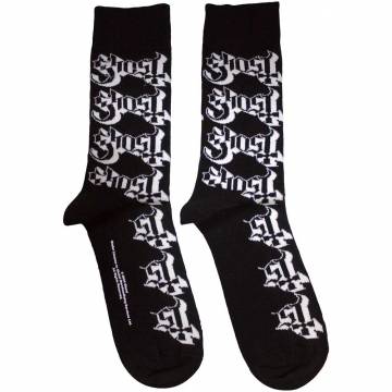 【予約商品】GHOST Unisex Ankle Socks: Logo Pattern (Black) (UK Size 7 - 11) - BLACK