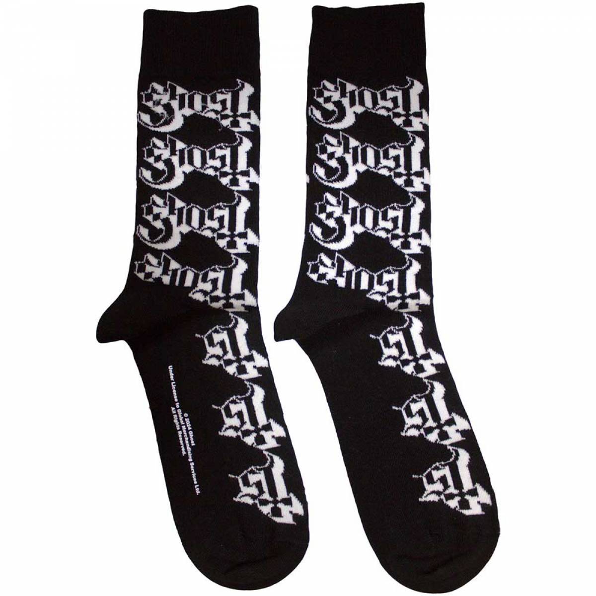 【予約商品】GHOST Unisex Ankle Socks: Logo Pattern (Black) (UK Size 7 - 11) - BLACK
