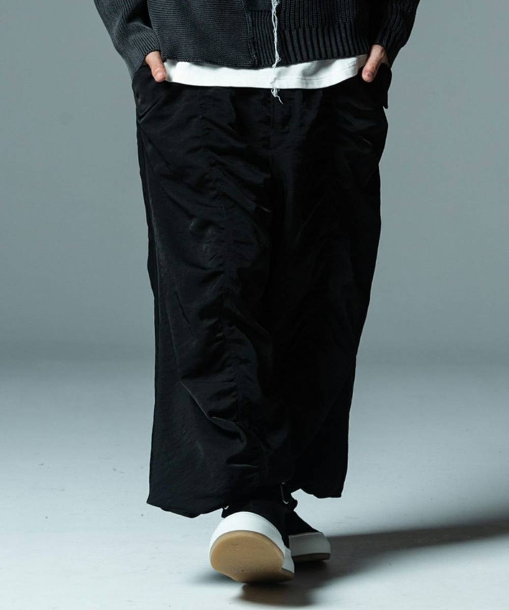 【予約商品】glamb (グラム)GB0422/P04 : Baggy Bomber Pants / バギーボンバーパンツ - Black