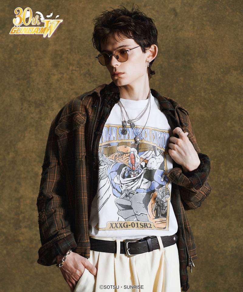 【予約商品】glamb(グラム) × STRICT-G Gundam Sandrock Custom T-shirt - White