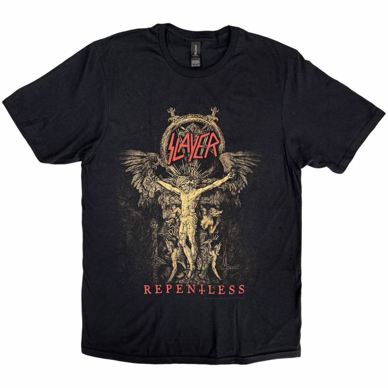 【予約商品】SLAYER バンドTシャツ ユニセックス: Cruciform Skeletal (Black)