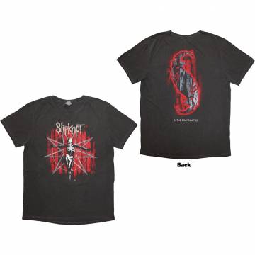 【予約商品】SLIPKNOT バンドTシャツ ユニセックス: The Gray Chapter Star (Black Wash) (Back Print & Wash Collection) - BLACK WASH