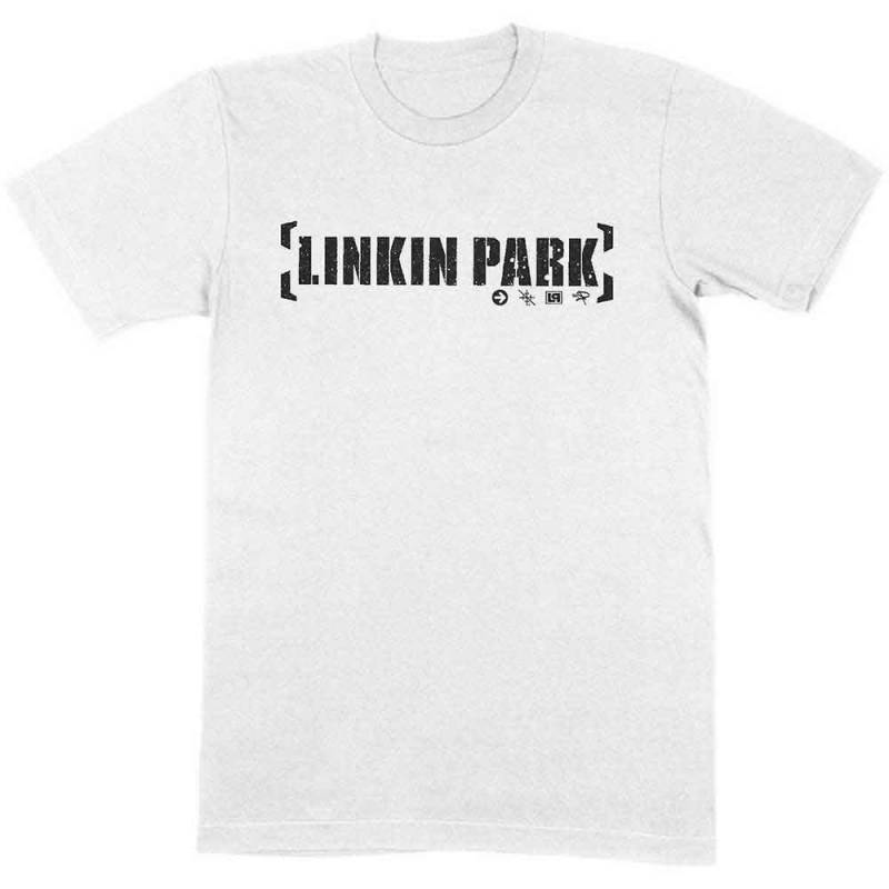 【予約商品】LINKIN PARK バンドTシャツ ユニセックス: Bracket Logo (White)