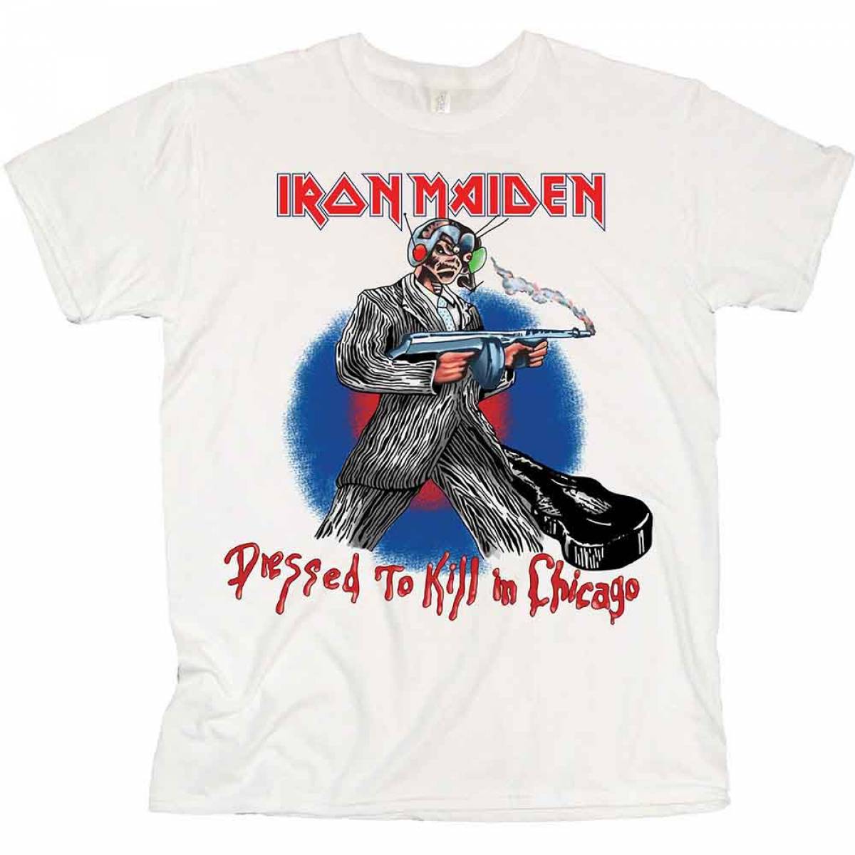 【予約商品】IRON MAIDEN バンドTシャツ ユニセックス: Chicago Mutants - WHITE