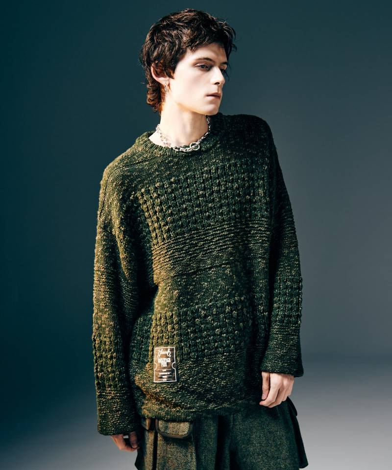 【予約商品】glamb(グラム)Backstage Knit / バックステージニット - Khaki