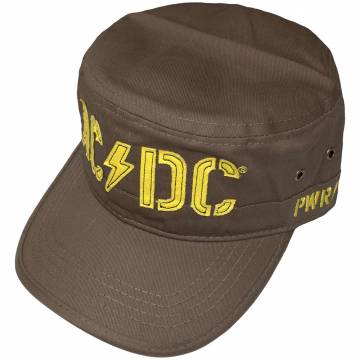 【予約商品】AC/DC Unisex Military Cap: PWR-UP & Stencil Logo - MILITARY GREEN