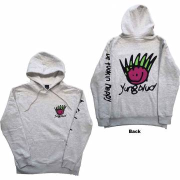 【予約商品】YUNGBLUD Unisex Pullover Hoodie: Face (Off White) (Back Print) - OFF WHITE