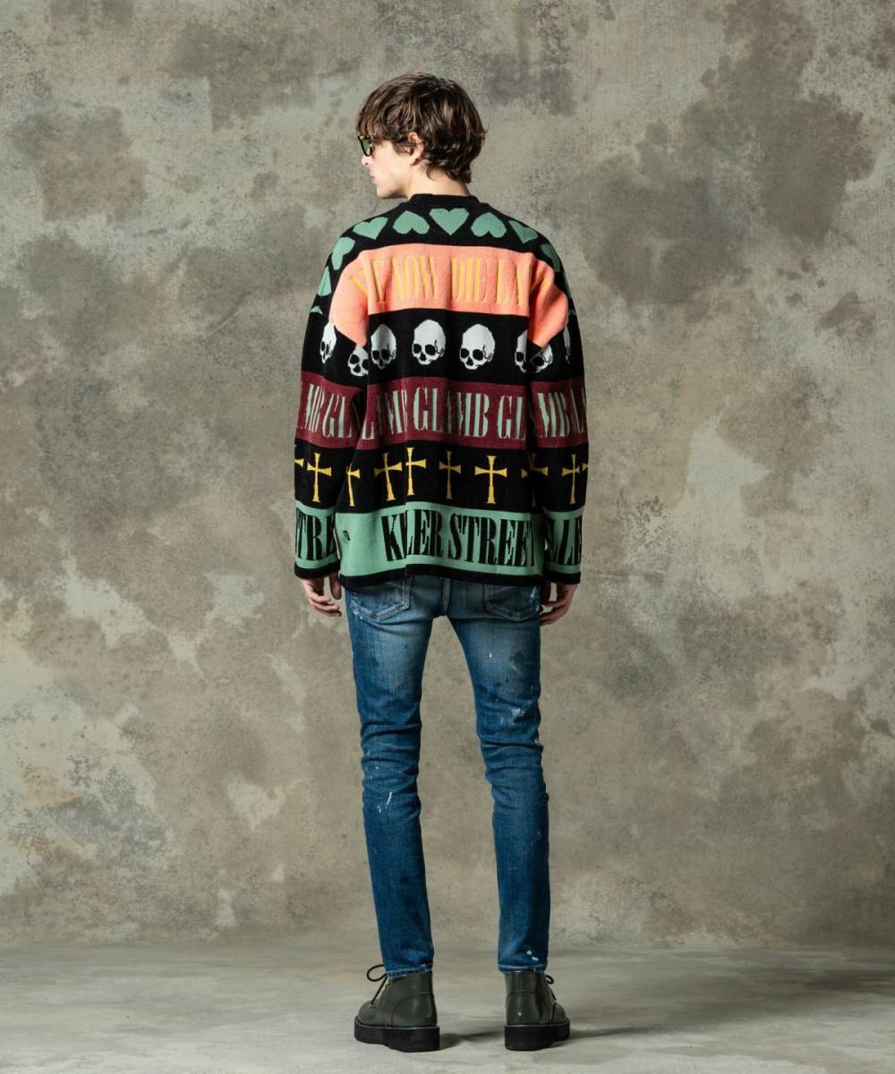 glamb(グラム) Grunge Symbols Pullover Knit / グランジ glamb(グラム) Grunge Symbols Pullover Knit / グランジ