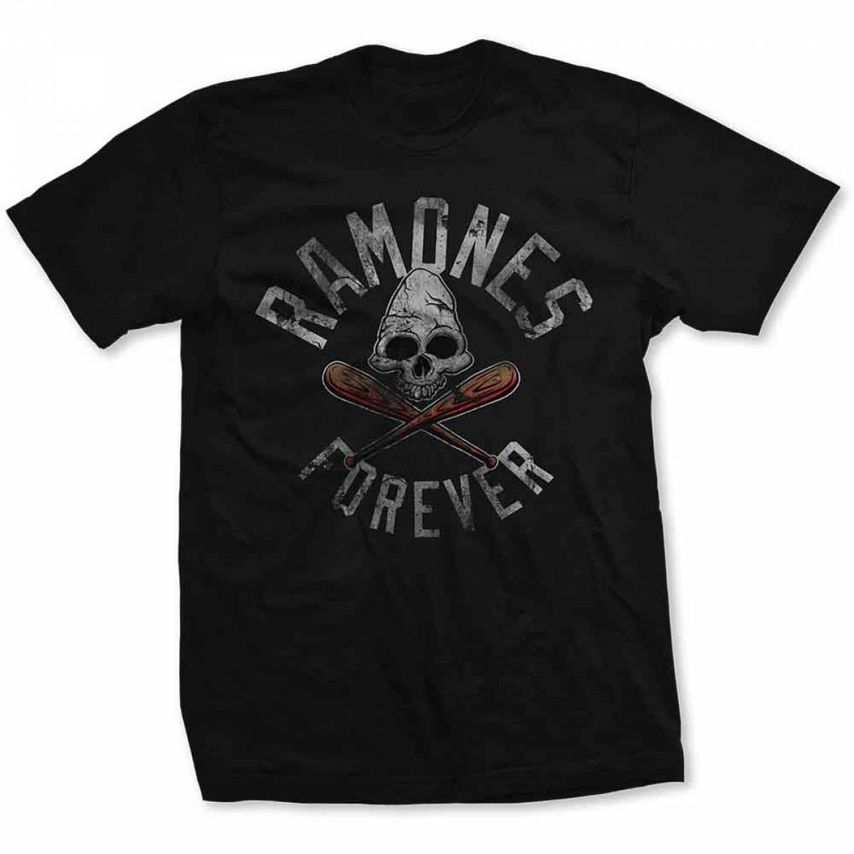 【予約商品】RAMONES バンドTシャツ ユニセックス: Forever (Black) - BLACK