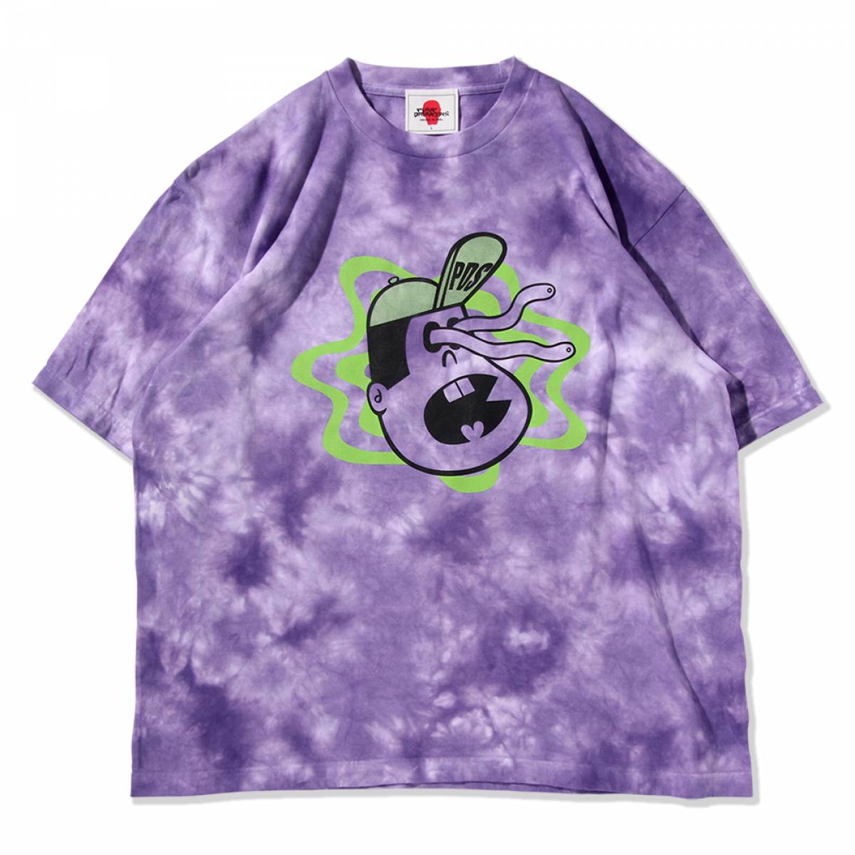 【予約商品】PUNK DRUNKERS 目飛男タイダイBIG.TEE - PURPLE