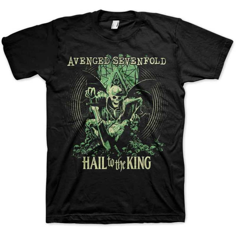 【予約商品】AVENGED SEVENFOLD バンドTシャツ ユニセックス: Hail to the King En Vie (Black)