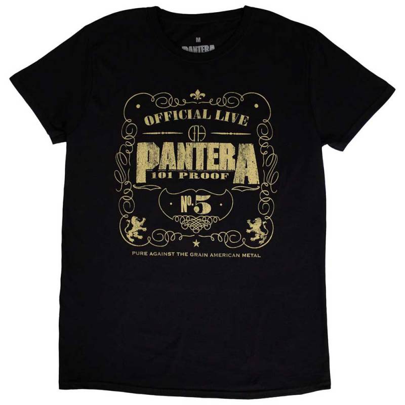 【予約商品】PANTERA バンドTシャツ ユニセックス: 101 Proof (Black)