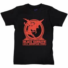 【予約商品】BLACK SABBATH バンドTシャツ ユニセックス: Europe '75 (Black)