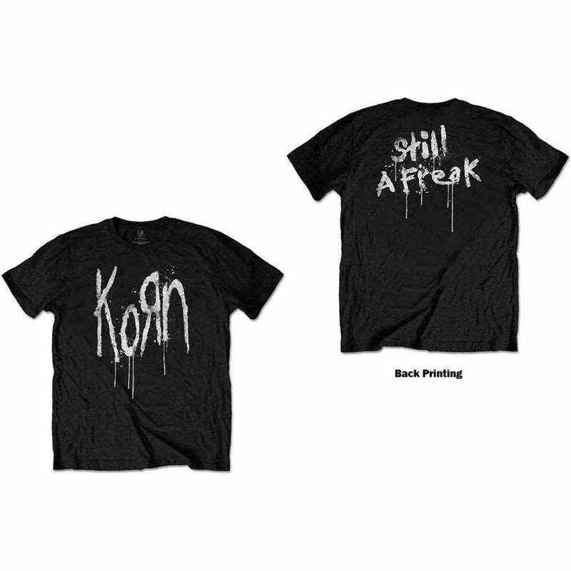 【予約商品】KORN バンドTシャツ ユニセックス: Still A Freak (Black) (Back Print)