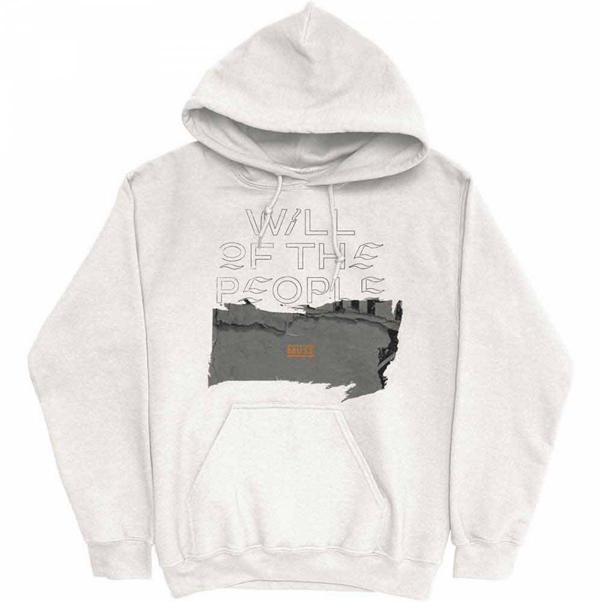 【予約商品】MUSE Unisex Pullover Hoodie: Will Of The People (White) - WHITE