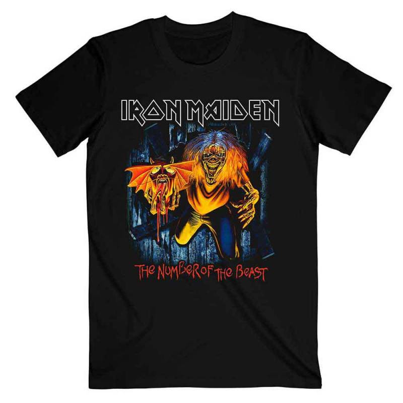 【予約商品】IRON MAIDEN バンドTシャツ ユニセックス: Number Of The Beast Eddie Panel Burst (Black)
