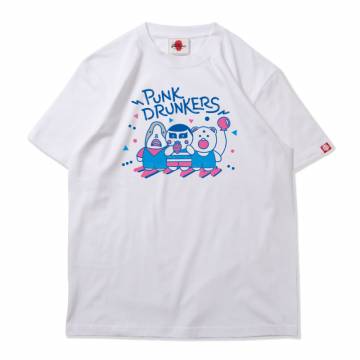 【予約商品】PUNK DRUNKERS(パンクドランカーズ) ファンシーTEE - WHITE
