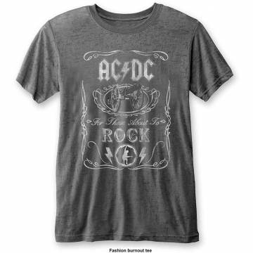 【予約商品】AC/DC Unisex Burnout バンドTシャツ: Cannon Swig (Charcoal Grey) - CHARCOAL GREY