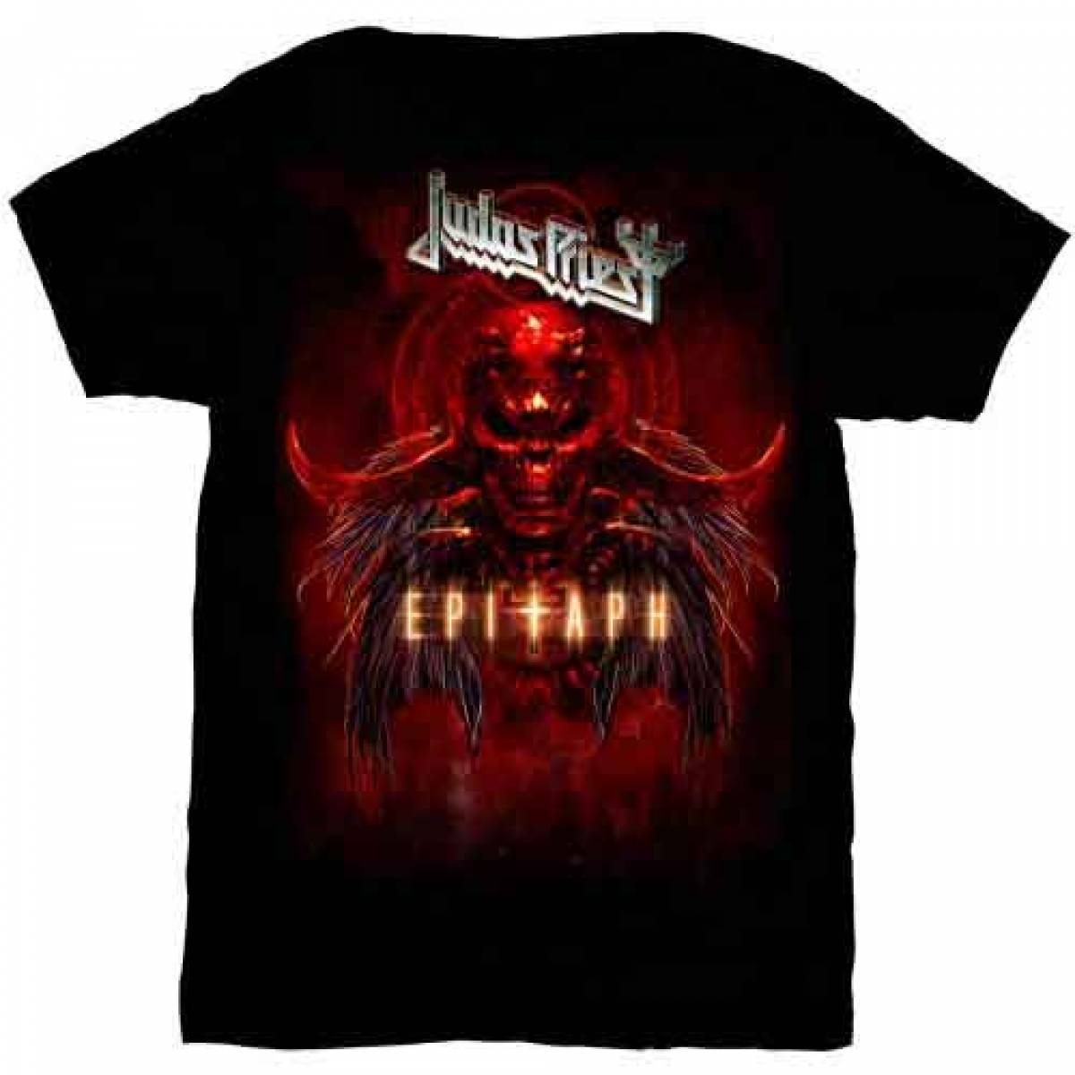 【予約商品】JUDAS PRIEST ユニセックスTシャツ: Epitaph Red Horns