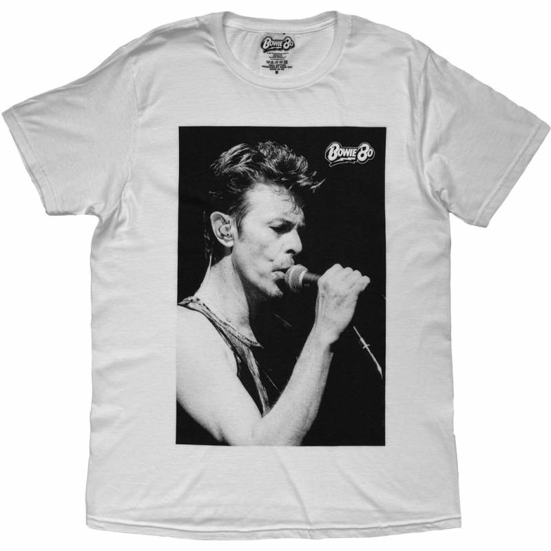 【予約商品】DAVID BOWIE バンドTシャツ ユニセックス: Singing (White)