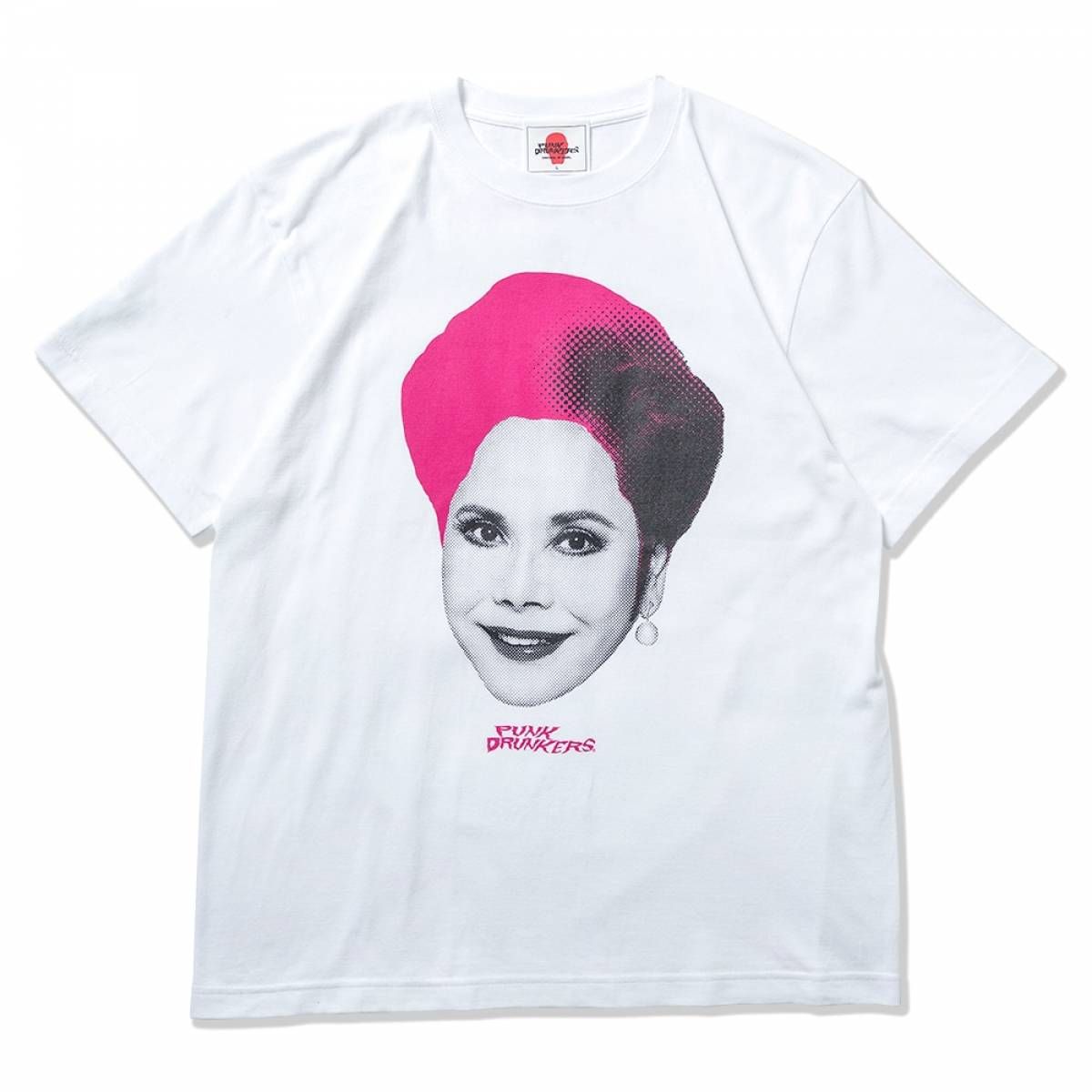 【予約商品】PUNK DRUNKERS (パンクドランカーズ) ［PDSxデヴィ・スカルノ］カラフルヘアー夫人TEE - WHITE