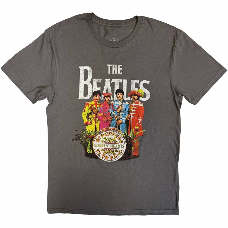 【予約商品】THE BEATLES バンドTシャツ ユニセックス: Sgt Pepper (Grey)