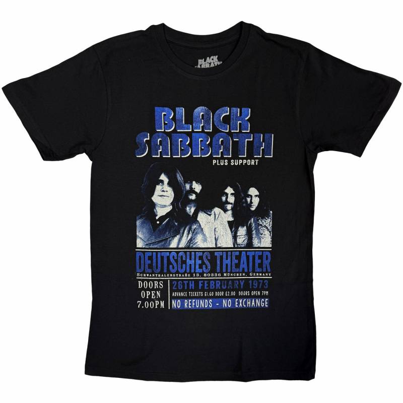 【予約商品】BLACK SABBATH バンドTシャツ ユニセックス: Deutsches '73 (Black)