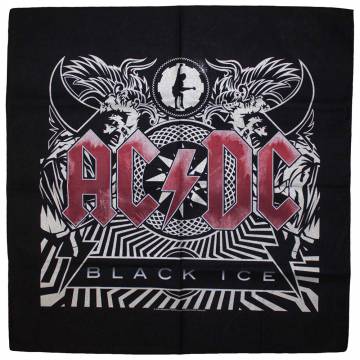 【予約商品】AC/DC Unisex Bandana: Black Ice - BLACK